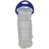 CUERDA CABLE PLASTICO PE. 4 CABOS 5 MM.BLANCO 25M.