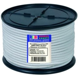 CUERDA ELASTICA POLIESTER 8 MM. BLANCA 100 M.