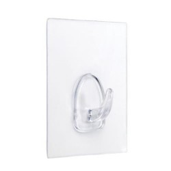 COLGADOR ADHERENTE REUTILIZABLE 80X62MM TRANSP.