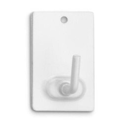 COLGADOR ADHESIVO ACERO COLOR BLANCO (BL.-2)2040-2