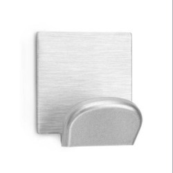 COLGADOR ADHESIVO INOX CROMO MATE (BL.-2) 2078-7