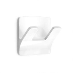 COLGADOR ADHESIVO RAMA DOBLE BLANCO 2192-2