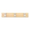 COLGADOR HAYA 3 GANCHOS ACERO/NATURAL 3703-8
