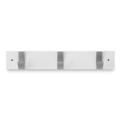 COLGADOR HAYA 3 GANCHOS ACERO/BLANCO 3703-2