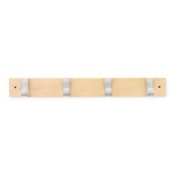 COLGADOR HAYA 4 GANCHOS ACERO/NATURAL 3704-8