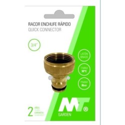 RACOR LATON ROSCA H 1' CON ENCHUFE RAPIDO MACHO