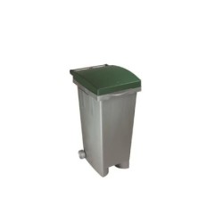 CONTENEDOR JARDIN 80L C/RUEDAS  VERDE Y GRIS CVS80