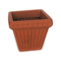 MACETA CUADRADA PEQUEÑA 8 L. TERRACOTA 21102