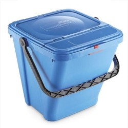 CUBO ECOTOP 40L.NO VENTILADO C/ASA+COMPUERTA AZL.