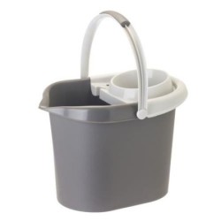 CUBO RECT.BAMBOO PRINT GREY CON ESCURRIDOR 9392