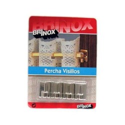 PERCHA PEQUEÑO INOX-PLATA (DISPLAY-4) 5006