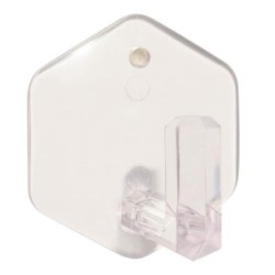 PERCHA PLASTICO ADHESIVO TRANS. (BL-2) B50210H