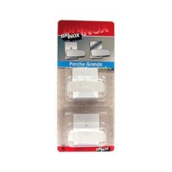 PERCHA GRANDE ADHESIVA BLANCA (DISPLAY-2) 7044