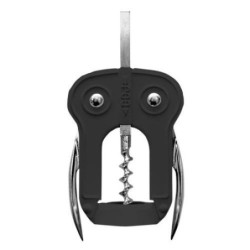 SACACORCHOS DOBLE PALANCA BUHO NEGRO+CORTACAPSULAS