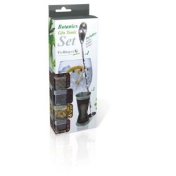 SET 4 BOTANICOS GIN+CUCHARILLA+MEDIDOR F1K037