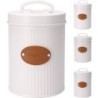 BOTE COCINA METALICO CON ETIQUETA EN CUERO 1400ML