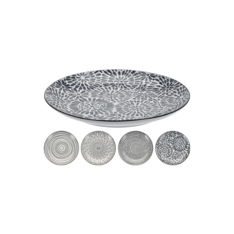 PLATO GRES GRIS 270MM DISEÑO SURTIDO 079000060