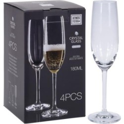 SET 4 COPAS CRISTAL CHAMPAGNE 180ML
