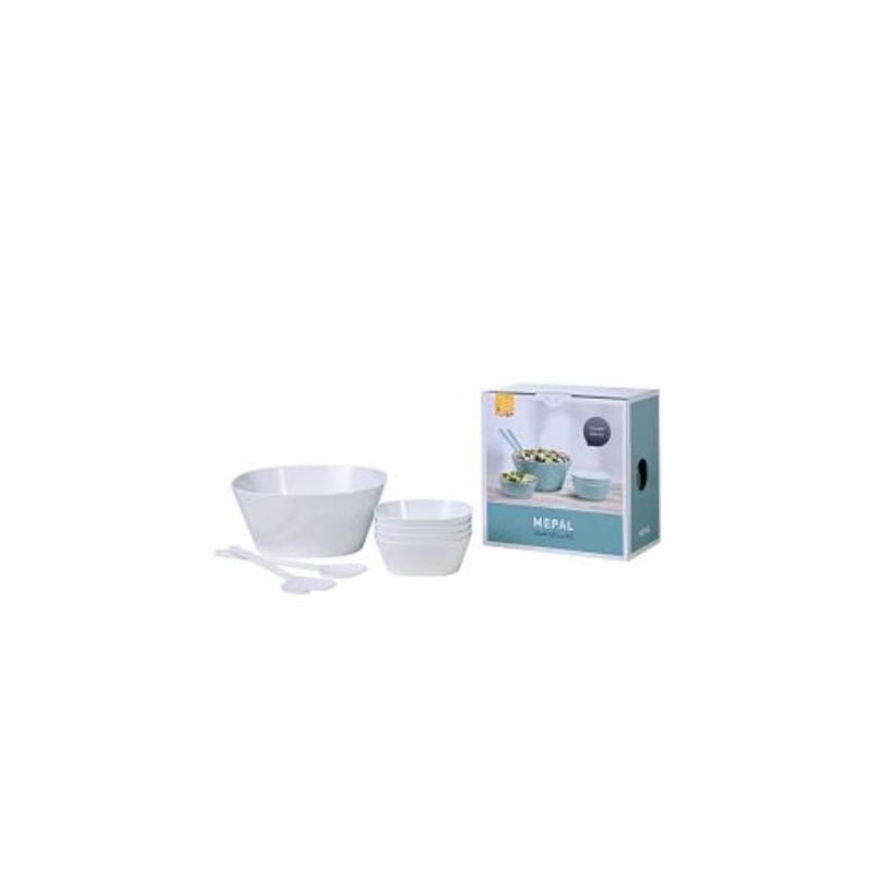 SET ENSALADA 6 PIEZAS BLANCO