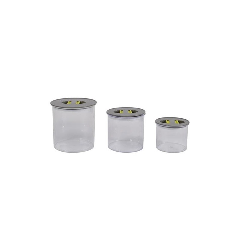 JUEGO 3 BOTES HERMETICOS GRIS/LIMA 050015