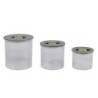 JUEGO 3 BOTES HERMETICOS GRIS/LIMA 050015