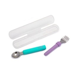 SET CUBIERTO INFANTIL AGUA MARINA/MORADO 11200