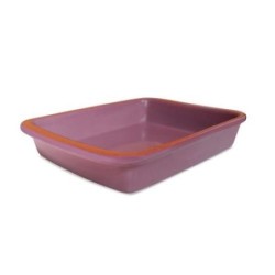 BANDEJA BARRO RECT. 32X23.5 CM. LILA LAVANDA 35402