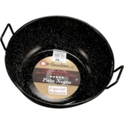 SARTEN HONDA CON ASAS ESMALTADA PATA NEGRA 36CM.