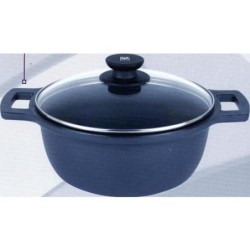 CACEROLA ALTA AL. FUNDIDO CON TAPA CRIS 24 CM.