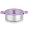 CACEROLA CON TAPA CRISTAL 26 LILA A690356