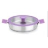 RUSTIDERA CON TAPA CRISTAL 24 CM. LILA STEEL