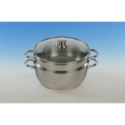 SET VAPOR CON TAPA CRISTAL 24 CM. OPTIMA