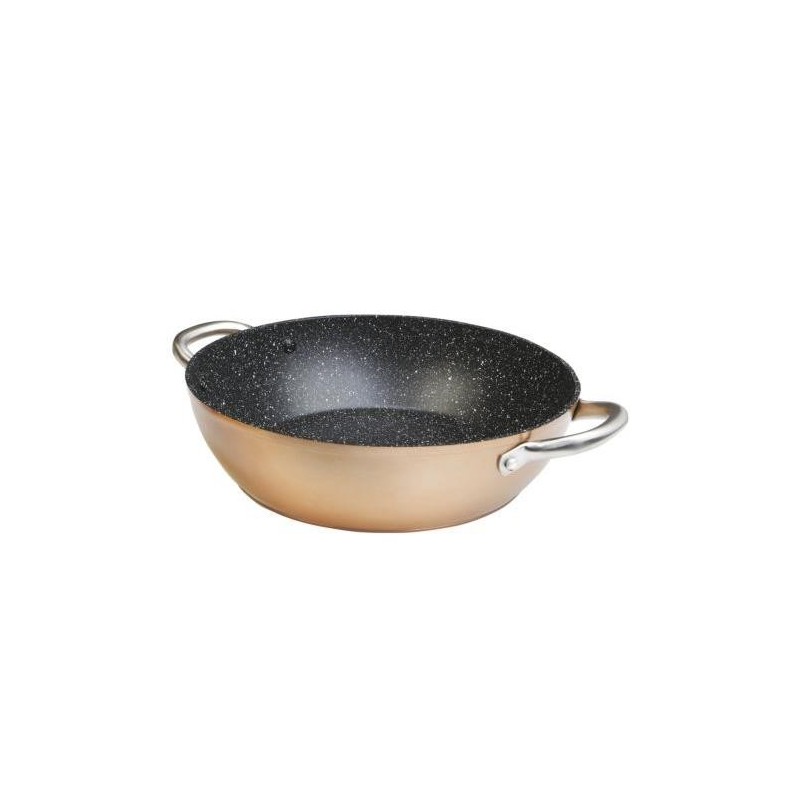 CAZUELA BAJA ALUMINIO FORJADO PROFESIONAL 24CM