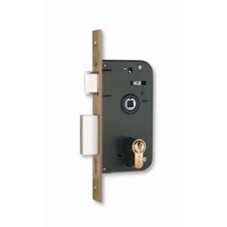 CERRADURA EMBUTIR 600-60X35 HIERRO NIQUELADO