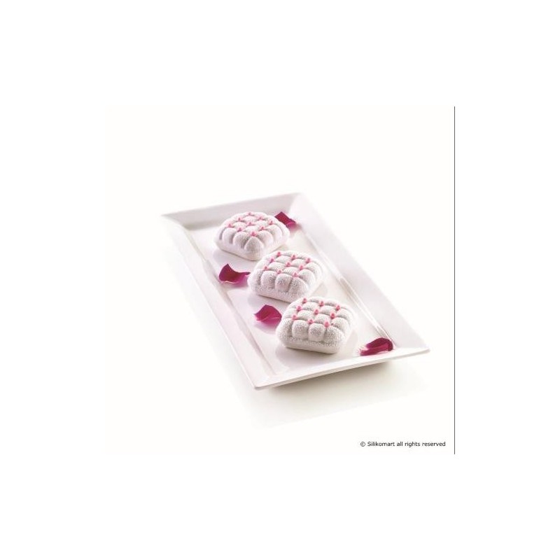 MOLDE MINI ELEGANZA 6 COJINES 100 ML.SILIKOMART 3D