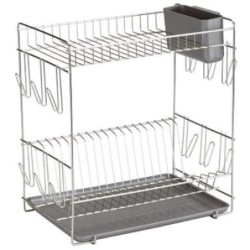 ESCURREPLATOS GRANDE INOXIDABLE GRIS 90980
