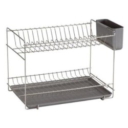 ESCURREPLATOS PEQUEÑO INOXIDABLE GRIS 90985