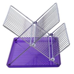 ESCURREPLATOS CROMADO PLEGABLE LILA