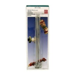 PINCHOS 30 CM. 6 UNIDADES INOXIDABLE 18/8 2126