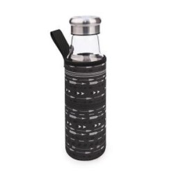 BOTELLA DE VIDRIO FLECHAS NEGRAS 550 ML.