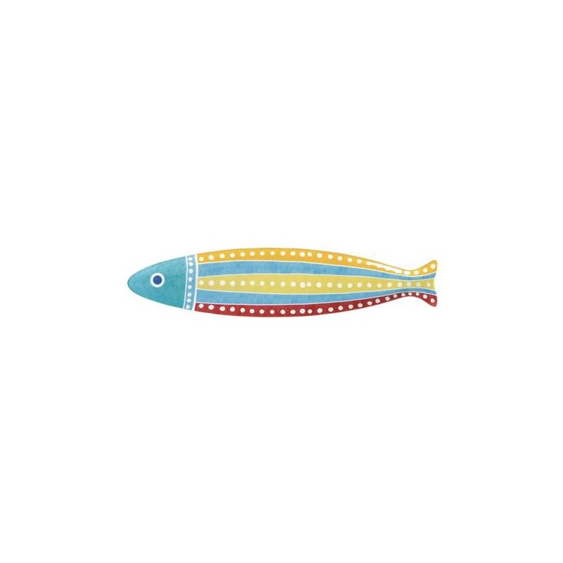 PLATO PESCADO LARGO 30X7CM PORCELANA ROJO