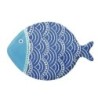 PLATO PESCADO GRANDE 31X21.5CM PORCELANA AZUL