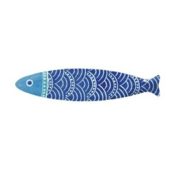 PLATO PESCADO LARGO 307CM PORCELANA AZUL