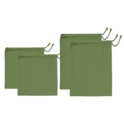 SET 4 BOLSAS VERDES 22X27/30X40 PARA VERDURAS