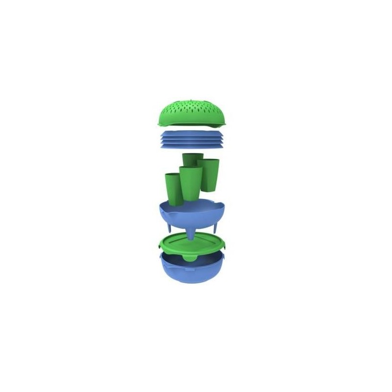 SET PICNIC PICK&GO AZUL Y VERDE CUI22