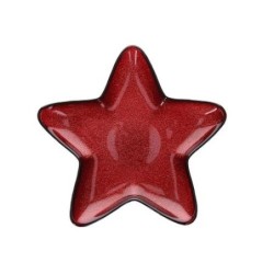 PLATO ESTRELLA 24 CM - COLOR ROJO