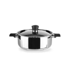 CACEROLA 20 CM ACERO INOX 18/10 ASAS DE BAQUELITA
