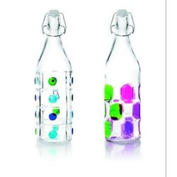 BOTELLA DECORADA CRISTAL 1 L. 740111