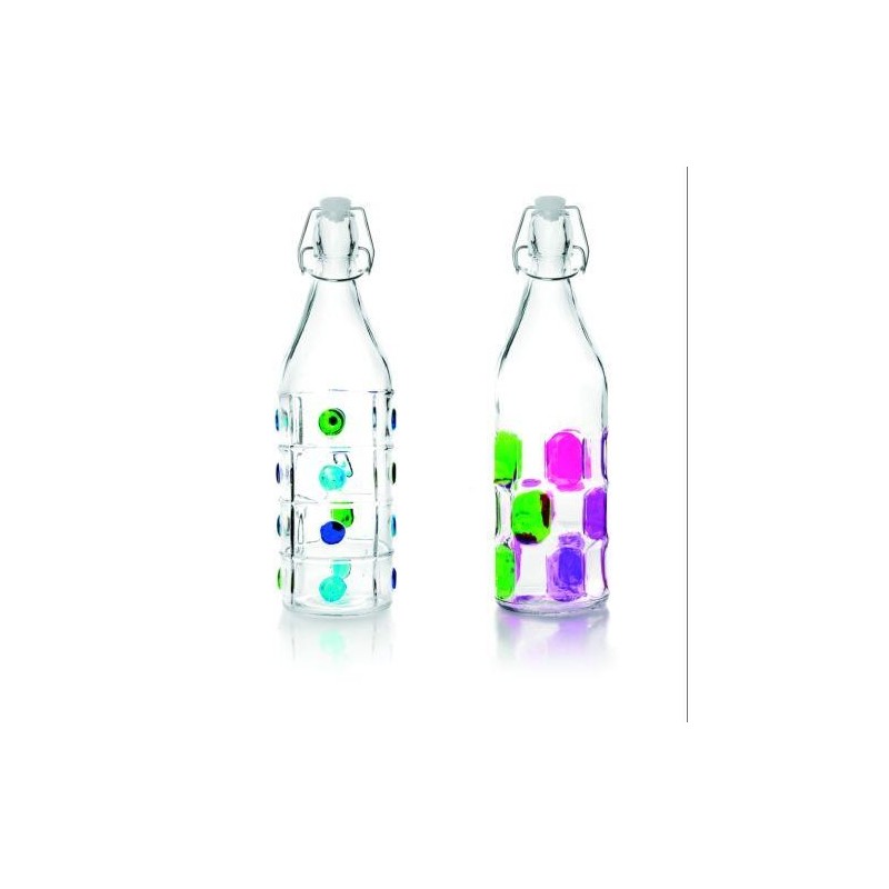 BOTELLA DECORADA CRISTAL 1 L. 740111