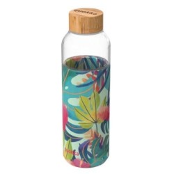 BOTELLA CRISTAL REDONDA CON FUNDA SILICONA 660ML